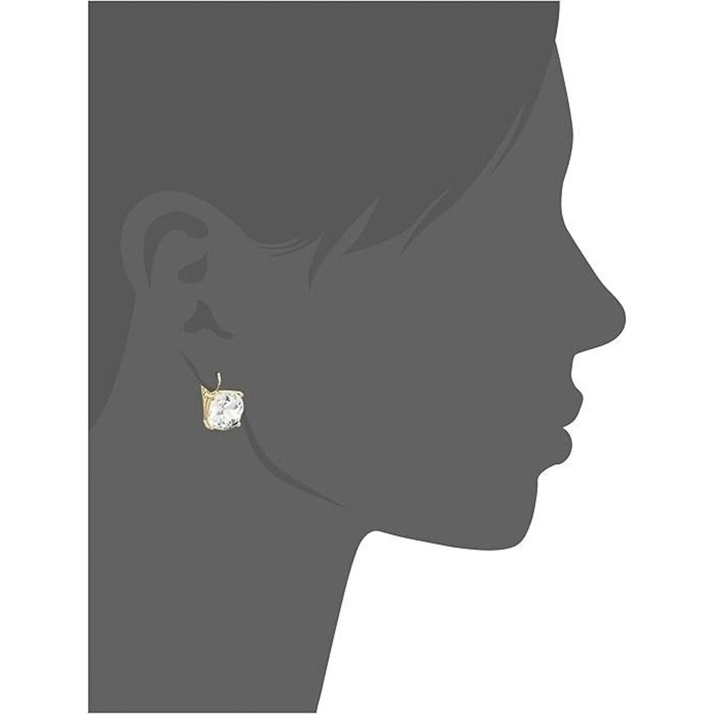 Kate Spade New York Earrings Small Square Leverback Earrings Gold Tone - Picture 2 of 3